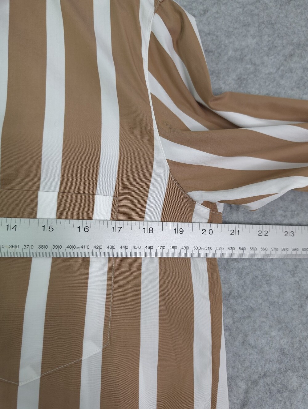 Frank & Eileen Joedy‎ Button Up Shirt in Camel Stripe - Picture 9 of 11